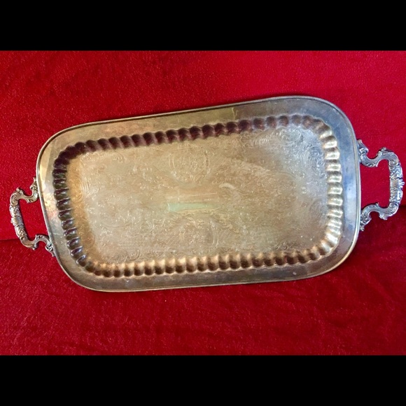 Vtg Silver Footed Swim Trophy Tray Memphis Plated - Picture 4 of 16